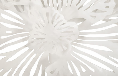Phillips Collection Flower Wall Art Small White Metal Accent