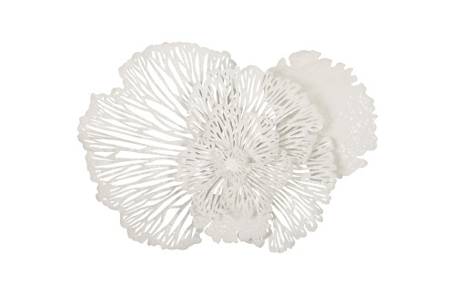 Phillips Collection Flower Wall Art Medium White Metal Accent