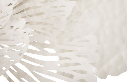 Phillips Collection Flower Wall Art Medium White Metal Accent