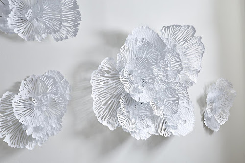 Phillips Collection Flower Wall Art Medium White Metal Accent