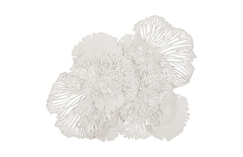 Phillips Collection Flower Wall Art Large White Metal Accent
