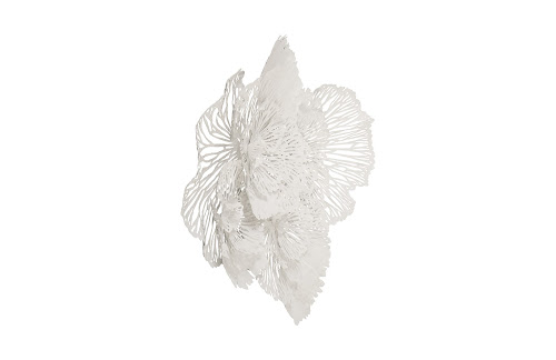 Phillips Collection Flower Wall Art Large White Metal Accent