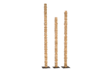 Phillips Collection Stacked Wood Floor Sculptures Bleached Set of 3 Accent