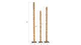 Phillips Collection Stacked Wood Floor Sculptures Bleached Set of 3 Accent