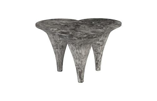 Phillips Collection Marley Chamcha Wood Gray Stone Finish Coffee Table