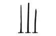 Phillips Collection Post Set of 3 Metal Base Burnt Accent