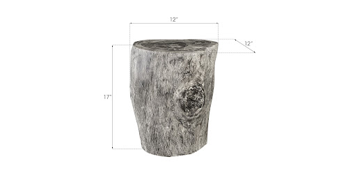 Phillips Collection Stump Gray Stone Stool