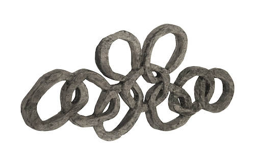 Phillips Collection Chain Wall art Chamcha Wood Gray Stone Finish Accent