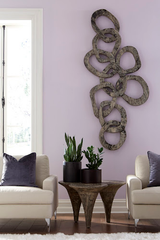 Phillips Collection Chain Wall art Chamcha Wood Gray Stone Finish Accent