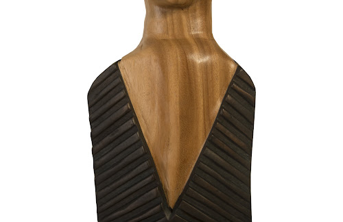 Phillips Collection Vested Male Sculpture Small Chamcha Natural Black Copper Accent