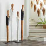 Phillips Collection Vested Male Sculpture Small Chamcha Natural Black Copper Accent