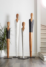 Phillips Collection Vested Male Sculpture Small Chamcha Natural Black Copper Accent