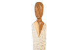 Phillips Collection Vested Female Sculpture Small Chamcha Natural White Gold Accent