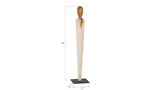 Phillips Collection Vested Female Sculpture Small Chamcha Natural White Gold Accent
