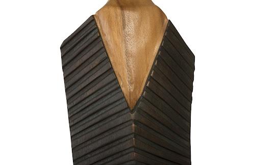 Phillips Collection Vested Male Sculpture Large Chamcha Natural Black Copper Accent
