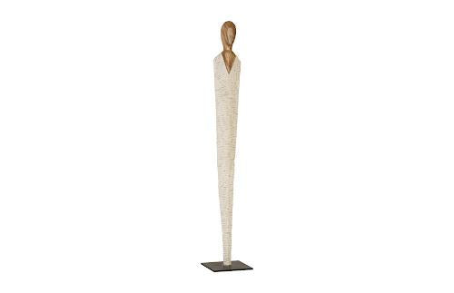Phillips Collection Vested Female Sculpture Large Chamcha Natural White Gold Accent