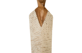 Phillips Collection Vested Female Sculpture Large Chamcha Natural White Gold Accent
