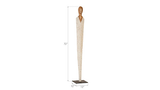 Phillips Collection Vested Female Sculpture Large Chamcha Natural White Gold Accent
