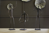 Phillips Collection Abstract Figure on Metal Base Bronze Finish Elbow Bent Accent