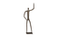 Phillips Collection Abstract Figure on Metal Base Bronze Finish Arm Up Accent
