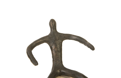 Phillips Collection Abstract Figure on Bleached Wood Base Bronze Finish Accent