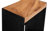 Phillips Collection Iron Frame Counter Stool, Natural Black Bar Stool
