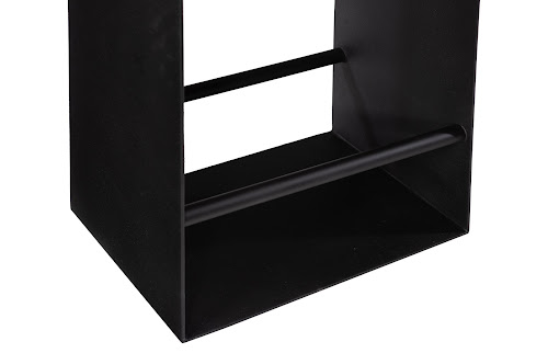 Phillips Collection Iron Frame Counter Stool, Natural Black Bar Stool