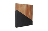 Phillips Collection Geometry Wood Wall Tiles Chamcha Wood Natural Black Wall Art