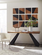 Phillips Collection Geometry Wood Wall Tiles Chamcha Wood Natural Black Wall Art