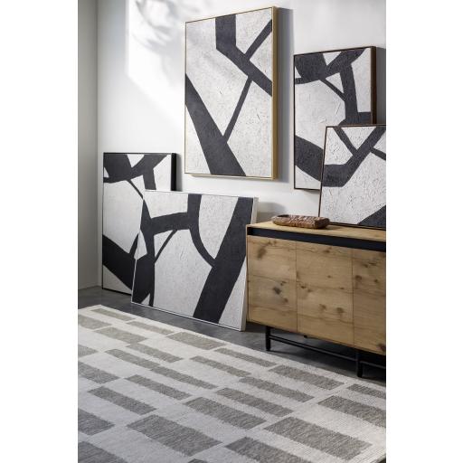 Surya Aasmaa AAM-003 Black Brown 21"H x 19"W x 2"D, 21"H x 19"W x 2"D Wall Art