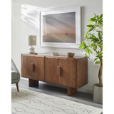 Surya Anish AHS-001 Dark Brown Wood 31"H x 65"W x 17"D Furniture