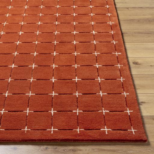 Surya Brook BKO-2334 Brick Red Light Beige 2'6" x 8' Rug