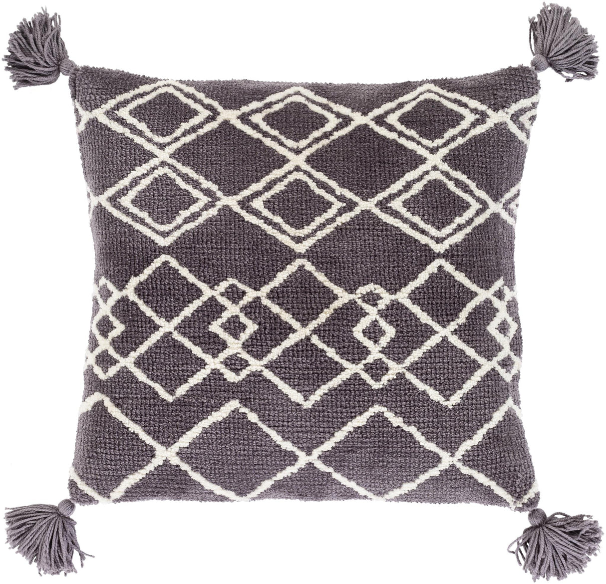 Surya Braith BRH-003 Charcoal Cream 20"H x 20"W Pillow Kit