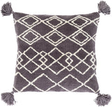 Surya Braith BRH-003 Charcoal Cream 20"H x 20"W Pillow Kit