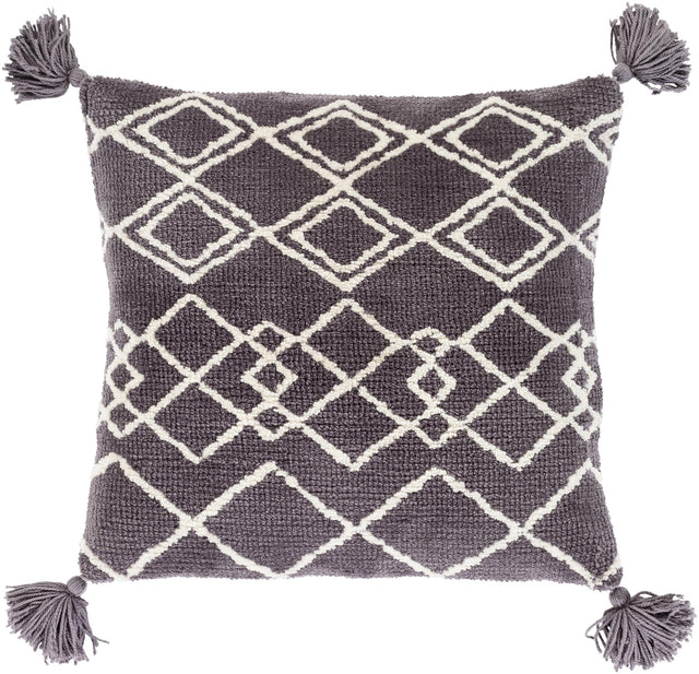 Surya Braith BRH-003 Charcoal Cream 20"H x 20"W Pillow Kit