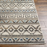 Surya Calico CAC-2301 Aqua Black 2'7" x 7'7" Rug
