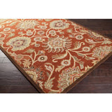 Surya Caesar CAE-1062 Brick Red Burnt Orange 6' Round Rug