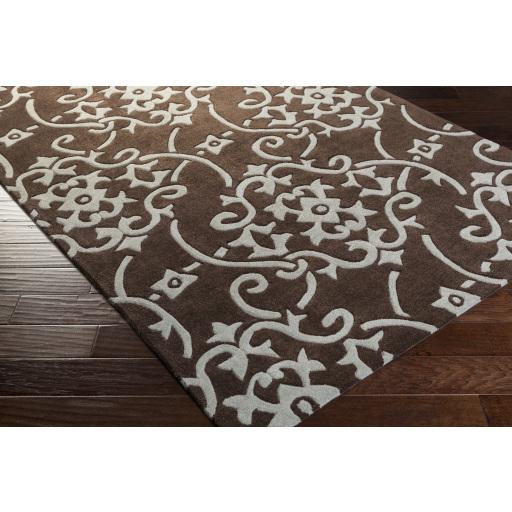 Surya Cosmopolitan COS-8829 Dark Brown Slate 3'6" x 5'6" Rug