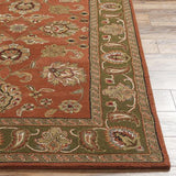 Surya Crowne CRN-6019 Black Burnt Orange 3' x 12' Rug