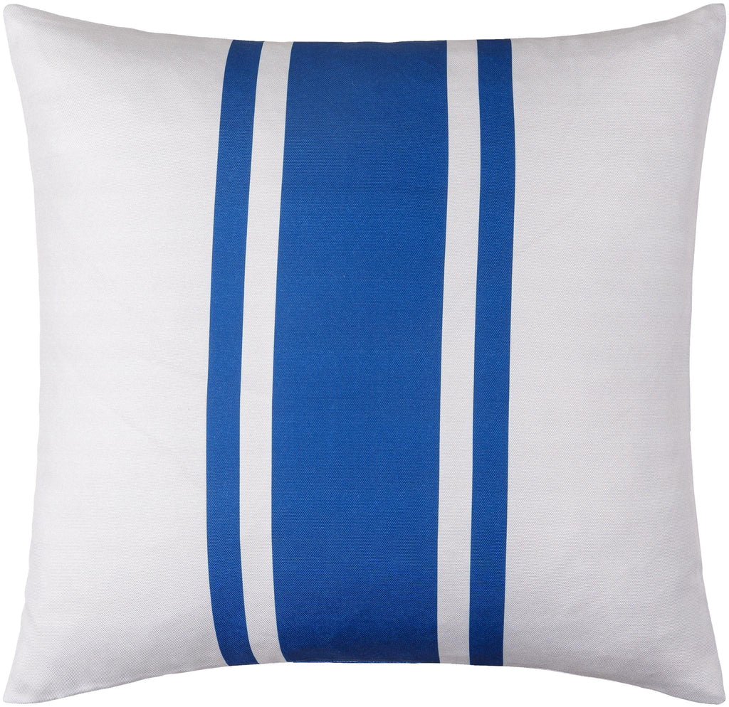 Surya Classic Stripe CST-007 Dark Blue Off-White 18"H x 18"W Pillow Cover
