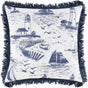 Surya Castaway CWA-001 Dark Blue Ink Blue 18"H x 18"W Pillow Cover