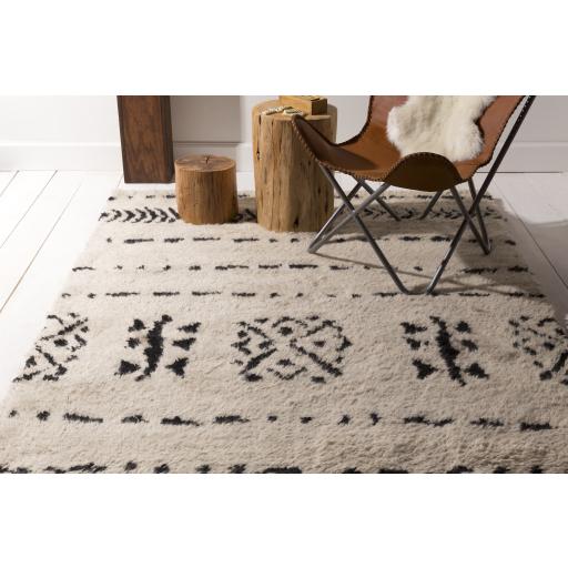 Surya Denali DEN-5000 Black Ivory 5' x 8' Rug