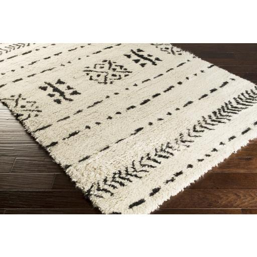 Surya Denali DEN-5000 Black Ivory 5' x 8' Rug