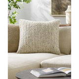 Surya Derby DRB-001 Cream 20"H x 20"W Pillow Cover