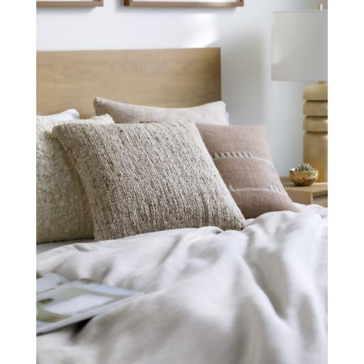 Surya Derby DRB-002 Brown Light Brown 18"H x 18"W Pillow Cover
