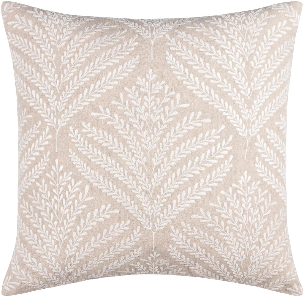 Surya Eliana EAL-001 Beige Off-White 20"H x 20"W Pillow Cover