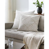Surya Eliana EAL-001 Beige Off-White 22"H x 22"W Pillow Cover