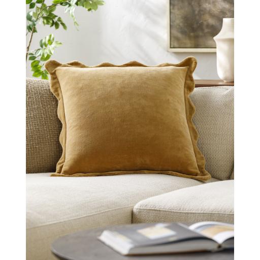 Surya Effervescent EFC-001 Mustard 20"H x 20"W Pillow Cover