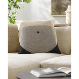Surya Eternity EIT-004 Beige Black 22"H x 22"W Pillow Cover