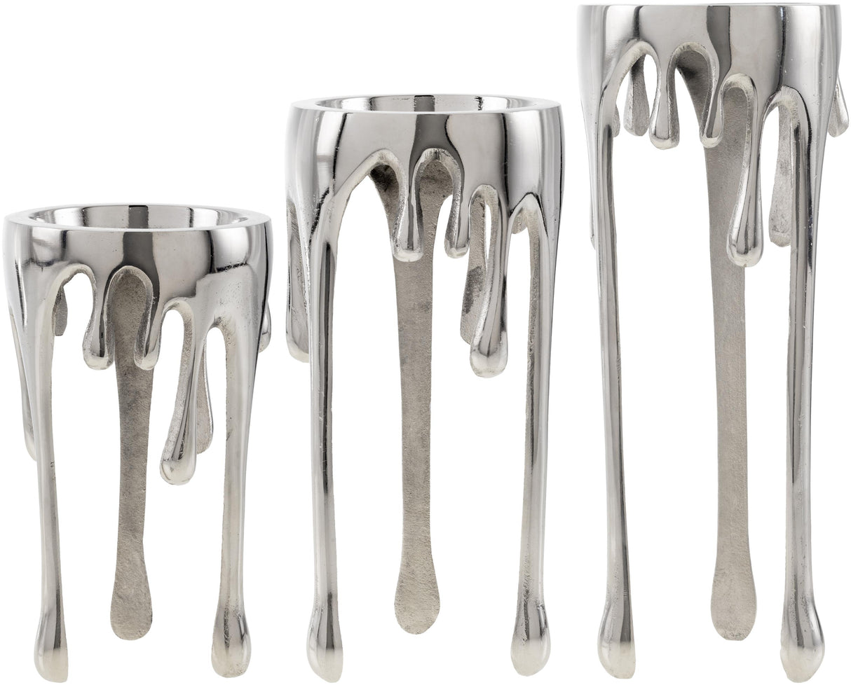 Surya Castellana ELC-003 13"H x 5"W x 5"D, 11"H x 5"W x 5"D, 9"H x 5"W x 5"D Decorative Accent